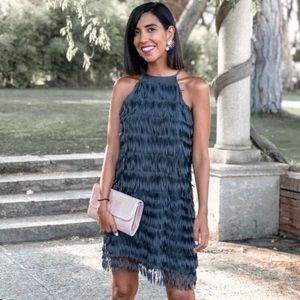 NWT ZARA BLOGGERS FAVORITE FRINGE DRESS